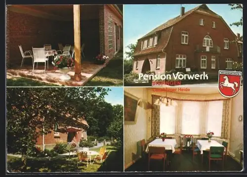 AK Bispingen /Lüneburger Heide, Pension Vorwerk, Wappen