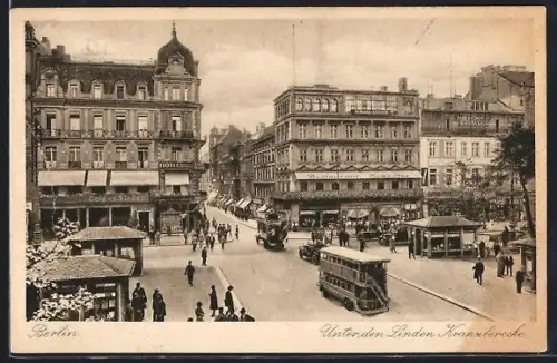 AK Berlin, Hotel, Cafe Unter den Linden, Kanzlerecke