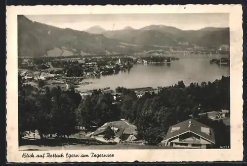AK Rottach-Egern /Tegernsee, Blick auf den Tegernsee