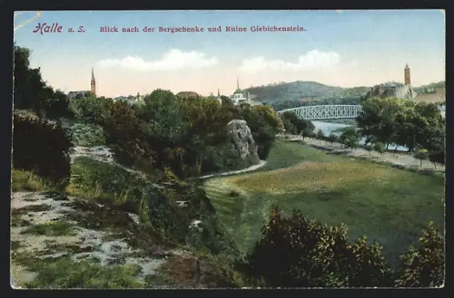 AK Halle a. S., Bergschenke, Ruine Giebichenstein