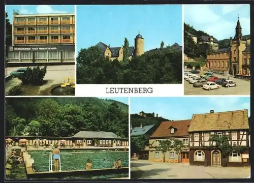AK Leutenberg, FDGB-Erholungsheim Katja Niederkirchner, Schwimmbad, Rathaus