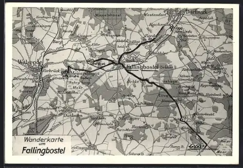 AK Fallingbostel, Wanderkarte der Umgebung