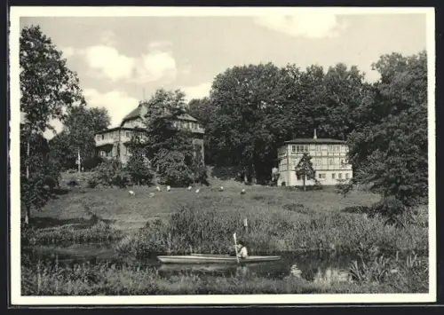 AK Fallingbostel /Lüneburger Heide, Gasthof Haus Am Walde, Bes. Martha v. d. Wroge