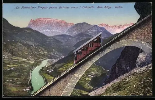 AK Bergbahn, La Funicolare Virgolo presso Bolzano verso i Dolomiti