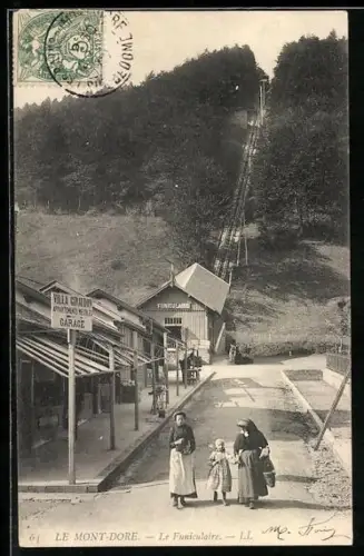 AK Mont-Dore, Le Funiculaire, Bergbahn-Talstation