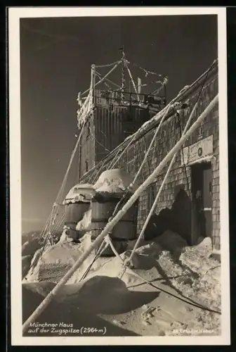 AK Münchnerhaus auf der Zugspitze, Schnee und Eis