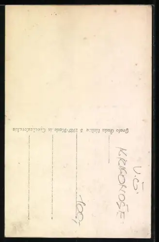 AK Elbfallbaude /Riesengebirge, Berghütte mit Elbfall