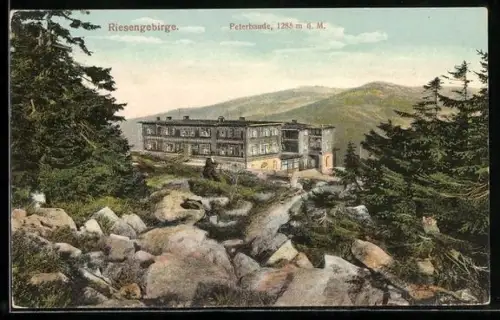 AK Riesengebirge, Peterbaude mit Umgebung