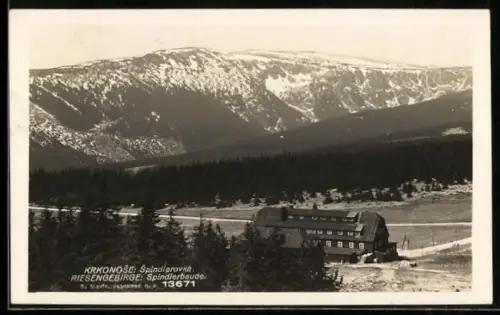 AK Spindlerbaude im Riesengebirge, Panorama