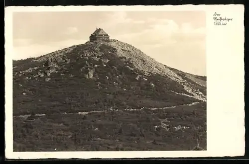 AK Reifträgerbaude /Riesengebirge, Reifträgergipfel mit Baude