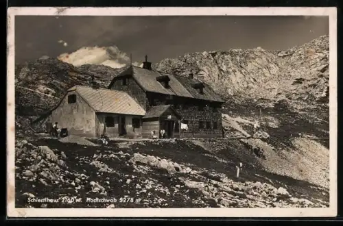 AK Schiestlhaus /Hochschwab, Berghütte mit Umgebung