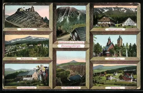 AK Schlingelbaude /Riesengebirge, Schnurrbartbaude, Brotbaude, Bergschmiede