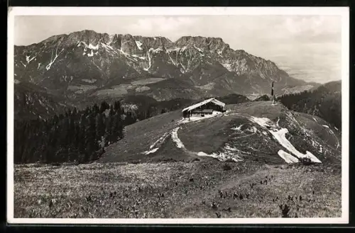 AK Berchtesgaden, Schellenberger Skihütte auf dem Rossfeld