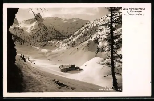 AK Kärlingerhaus a. Funtensee, Winteransicht mit Schottmalhorn