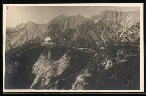 AK Peter Wiechenthalerhütte am Kienalkopf, Panorama-Ansicht