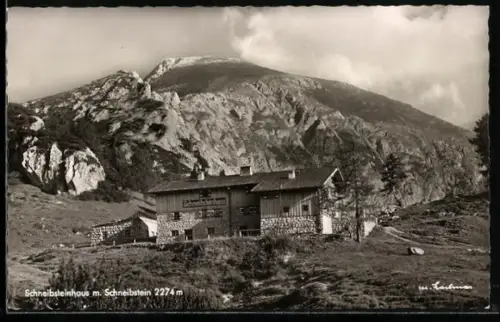 AK Schneibsteinhaus /Berchtesgaden, Berghütte mit Schneibstein