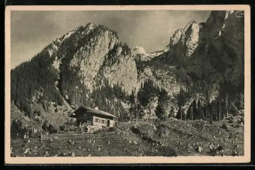 AK Schönau am Königssee, Naturfreunde-Hütte im Alpeltal