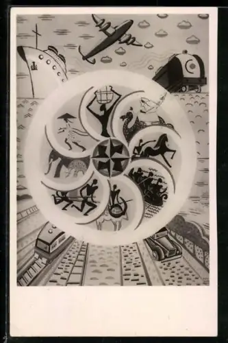 Künstler-AK Paris, Exposition pour l`Equipement de l`Union Francaise, Les Transports