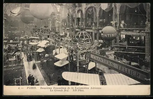 AK Paris, Deuxieme Exposition de la Locomotion Aerienne, La Grande Nef