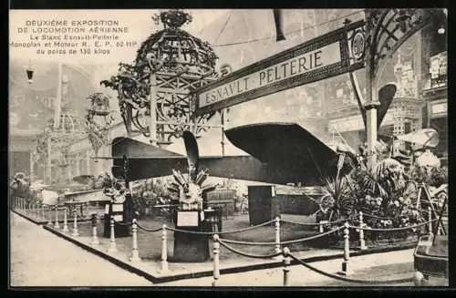 AK Paris, Deuxieme Exposition de Locomotion Aérienne, Le Stand Esnault-Peiterie