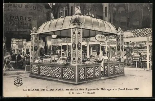AK Paris, Le Stand du Lion Noir au Salon des Appareils Menagers 1926