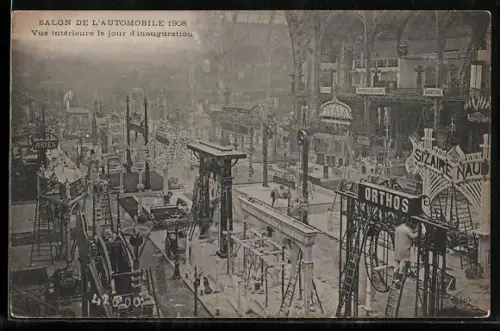AK Paris, Salon de l`Automobile 1908, Vue interieure le jour d`inauguration