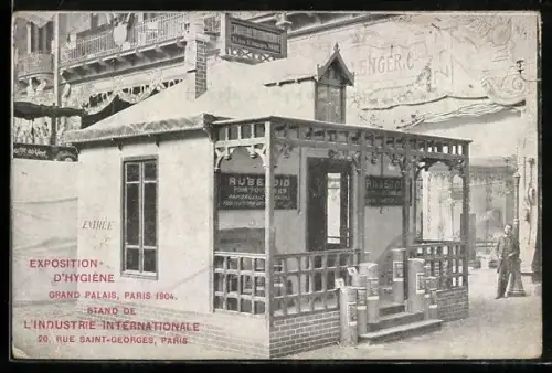 AK Paris, Exposition D`Hygiene 1904, Grand Palais, Stand de l`Industrie Internationale
