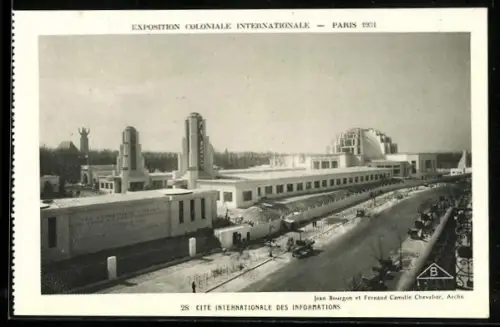 AK Paris, Exposition Coloniale Internationale 1931, Cite Internationale des Informations