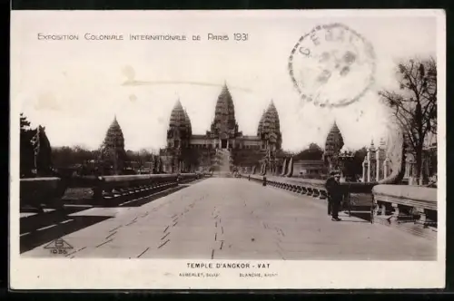 AK Paris, Exposirtion Coloniale Internationale 1931, Temple D'Angkor