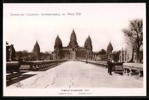 AK Paris, Exposirtion Coloniale Internationale 1931, Temple D'Angkor