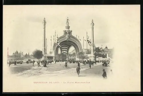 AK Paris, Exposition 1900, La Porte Monumentale