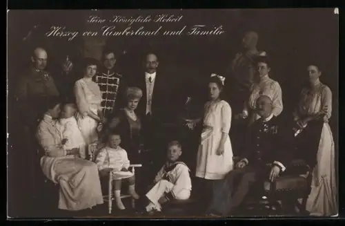 AK Seine königliche Hoheit Herzog von Cumberland und Familie