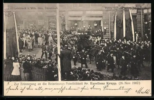 AK Beiseitzung von Krupp am 26. November 1902