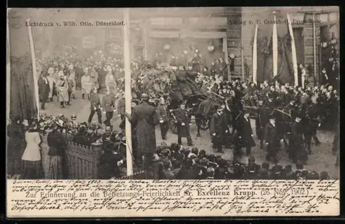 AK Essen, Beisetzungs-Feierlichkeit Sr. Excellenz-Krupp 1902