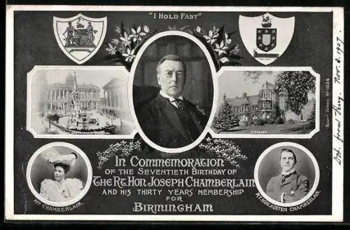 AK Birmingham, 70th Birthday of Joseph Chamberlain, Highbury