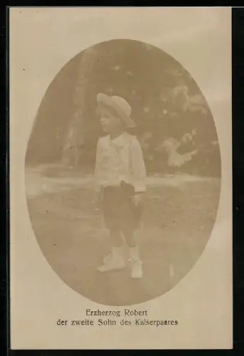 AK Erzherzog Robert, der Sohn des Kaiserpaares