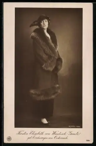 AK Fürstin Elisabeth v. Windisch-Graetz, geborene Erzherzogin von Österreich