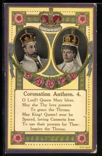 AK König Georg und Königin Mary von England