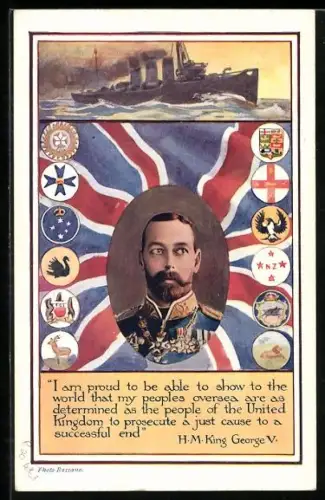 AK H. M. King George V. von England, Schiff auf hoher See
