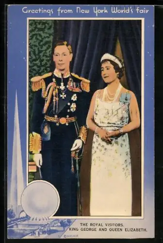 AK The Royal Visitors, King George and Queen Elizabeth von England