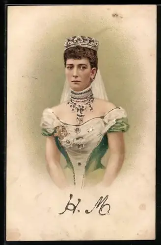 AK Portrait der Königin von England