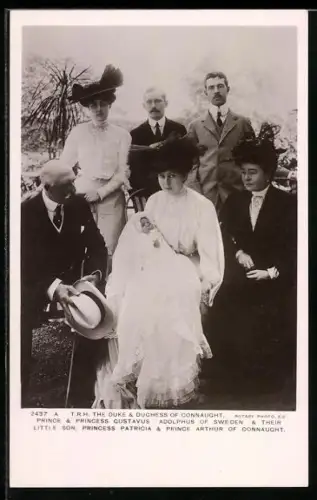 AK Adel von England und Schweden, The Duke & Duchess of Connaught, Prince & Princess Gustavus Adolphus of Sweden
