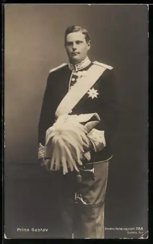 AK Prinz Gustav von Schweden in Gala-Uniform