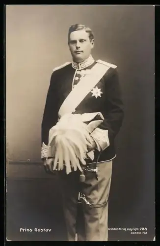 AK Prinz Gustav von Schweden in Gala-Uniform