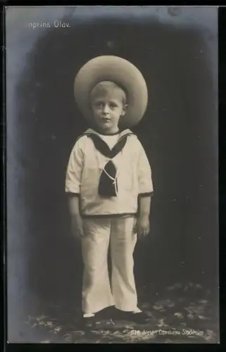 AK Portrait Kronprins Olav von Schweden