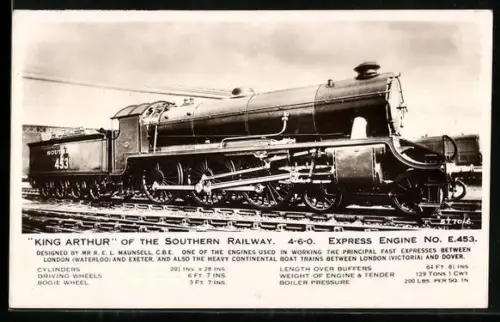 AK King Arthur of the Southern Railways, Express Engine No. E. 453, Eisenbahn