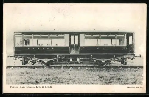 AK L.B. & S.C. Railway`s Petrol Rail Motor Car, englische Eisenbahn