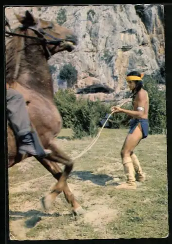 AK Karl May Film Winnetou 1. Teil, Filmszene