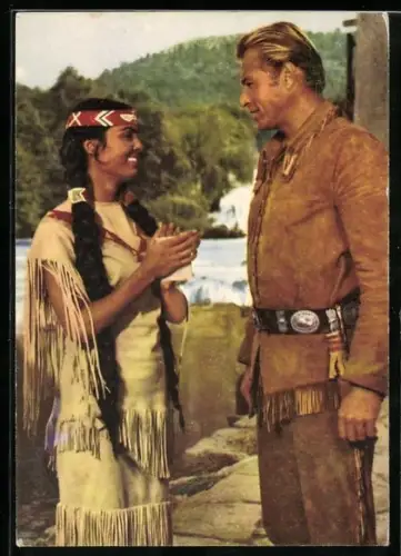 AK Schauspieler Lex Barker und Schauspielerin Daliak Laviova in Old Shatterhand