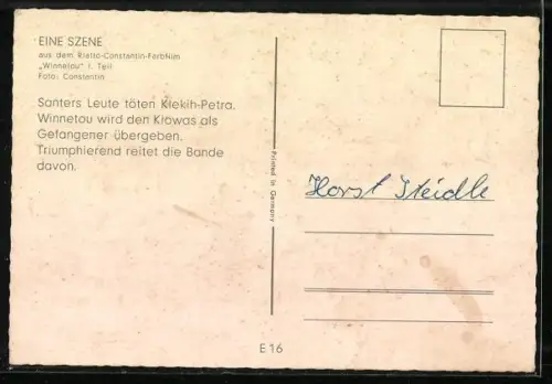 AK Filmszene aus Winnetou